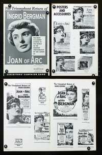 9f294 JOAN OF ARC pressbook R57 many images of pretty Ingrid Bergman, Jose Ferrer!