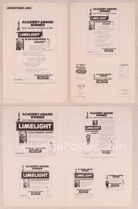 9f318 LIMELIGHT pressbook R72 many images of aging Charlie Chaplin & pretty young Claire Bloom!