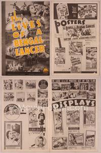 9f321 LIVES OF A BENGAL LANCER pressbook '34 cool images of adventurer Gary Cooper!