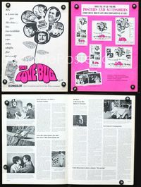 9f326 LOVE BUG pressbook '69 Disney, Dean Jones drives Volkswagen Beetle race car Herbie!