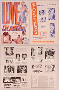 9f327 LOVE ISLAND pressbook '52 Paul Valentine, Malcolm Beggs, sexy tropical Eva Gabor!