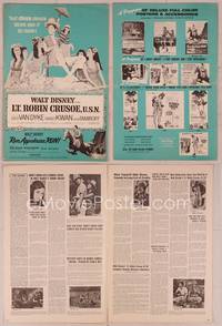 9f330 LT. ROBIN CRUSOE, U.S.N./RUN, APPALOOSA, RUN pressbook '66 Walt Disney double bill!