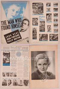 9f338 MAN WHO FOUND HIMSELF pressbook '37 super sexy Joan Fontaine, John Beal!