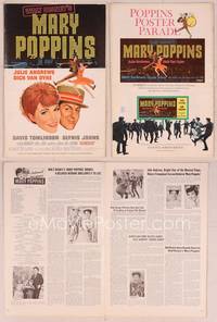 9f340 MARY POPPINS pressbook '64 Julie Andrews & Dick Van Dyke in Walt Disney's musical classic!
