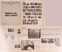 9f355 MURDER ON THE ORIENT EXPRESS pressbook '74 Agatha Christie, Albert Finney, Lauren Bacall!