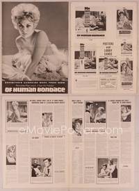 9f372 OF HUMAN BONDAGE pressbook '64 super sexy Kim Novak can't help being what she is!