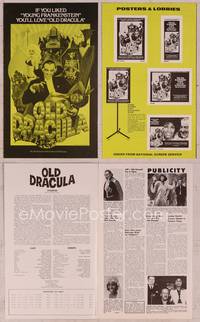 9f375 OLD DRACULA pressbook '75 Vampira, David Niven as the Count, Clive Donner, wacky horror art!