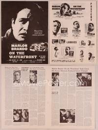 9f378 ON THE WATERFRONT pressbook '54 directed by Elia Kazan, classic image of Marlon Brando!