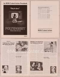 9f395 POLTERGEIST pressbook '82 Tobe Hooper, classic They're here image of little girl by TV!