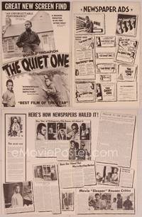 9f402 QUIET ONE pressbook '48 Sidney Meyers directed, great images of young Donald Thompson!