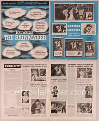 9f406 RAINMAKER pressbook '56 Burt Lancaster & Katharine Hepburn!