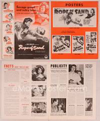 9f419 ROPE OF SAND pressbook '49 art of Burt Lancaster punching Paul Henreid, sexy Corinne Calvet!