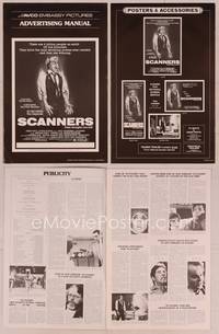 9f427 SCANNERS pressbook '81 David Cronenberg, in 20 seconds your head explodes!
