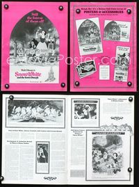 9f440 SNOW WHITE & THE SEVEN DWARFS pressbook R75 Walt Disney animated cartoon classic!