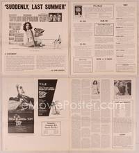9f456 SUDDENLY LAST SUMMER pressbook '60 artwork of super sexy Elizabeth Taylor in swimsuit!