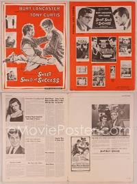 9f468 SWEET SMELL OF SUCCESS pressbook '57 Burt Lancaster as J.J. Hunsecker, Tony Curtis as Falco!