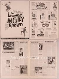 9f518 UNSINKABLE MOLLY BROWN pressbook '64 Debbie Reynolds, get out of the way or hit in the heart