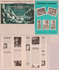 9f526 WAR-GODS OF THE DEEP pressbook '65 Vincent Price, Jacques Tourneur underwater sci-fi!