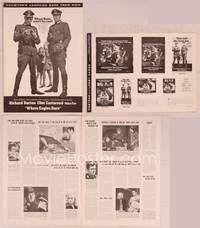 9f536 WHERE EAGLES DARE pressbook '68 Clint Eastwood, Richard Burton, Mary Ure!