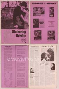 9f552 WUTHERING HEIGHTS pressbook '71 Emily Bronte, Timothy Dalton, Anna Calder-Marshall!