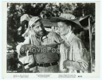 9g010 AFRICAN QUEEN 8x10 still R68 close up of Humphrey Bogart laughing at Katharine Hepburn!