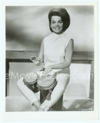 9g034 BEACH PARTY 8x10 still '63 close up of sexy Annette Funicello playing bongo drums!