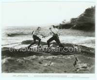 9g065 CAPTAIN BLOOD 7.75x9.5 still '35 Errol Flynn duelling with Basil Rathbone at Laguna Beach!