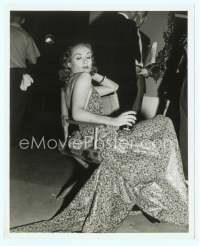 9g069 CAROLE LOMBARD candid 8x10 still '38 sexy in director's chair on the set of Fools for Scandal