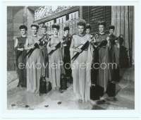 9g112 DOWN TO EARTH 8x10 still '46 Rita Hayworth with sexy girls holding umbrella & briefcases!