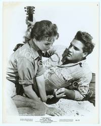 9g136 FOLLOW THAT DREAM 8x10 still '62 close up of Elvis Presley with guitar & pretty Anne Helm!
