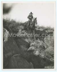 9g137 FORBIDDEN TRAILS 8x10 still '20 Buck Jones riding his horse on rocky hillside!