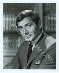 9g146 GENE BARRY 8x10 still '60s great super close portrait wearing suit & tie!