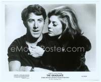 9g163 GRADUATE 8x10 still '68 classic close up of Anne Bancroft fondling Dustin Hoffman!