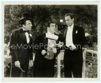 9g183 HOLD THAT GHOST 8x10 still '41 Bud Abbott & Lou Costello with Ted Lewis, all in tuxedos!