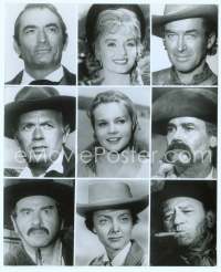 9g187 HOW THE WEST WAS WON 8x10 still '64 John Ford epic, cool montage of top 9 all-star cast!