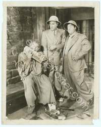 9g265 LOST IN A HAREM 8x10 still '44 wacky image of Abbott & Costello with crazy man in jail!