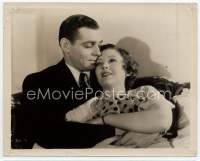 9g300 MEN IN WHITE 8x10 still '34 close up of shaven Clark Gable embracing beautiful Myrna Loy!