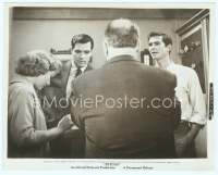 9g355 PSYCHO candid 8x10 still '60 best image of Alfred Hitchcock directing Miles, Gavin & Perkins!