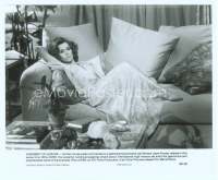 9g382 ROLLOVER 7.5x9.25 still '81 close up of Jane Fonda relaxing on couch in sexy gown!