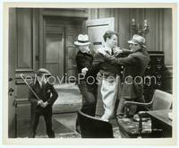 9g393 SHADOW OF THE EAGLE Chap1 8x10 still '32 young John Wayne tackled by 2 men & a little person!