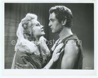 9g401 SILVER CHALICE 8x10 still '55 great c/u of Virginia Mayo & Paul Newman in his first movie!