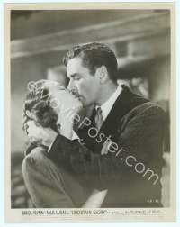 9g455 UNCERTAIN GLORY 8x10 still '44 close up of Errol Flynn passionately kissing Jean Sullivan!