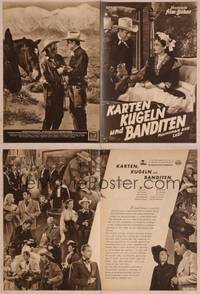 9h166 PLAINSMAN & THE LADY German program '51 different images of Wild Bill Elliott & Vera Ralston!