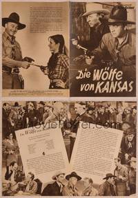 9h184 WIDE OPEN TOWN German program '50 different images of William Boyd as Hopalong Cassidy!
