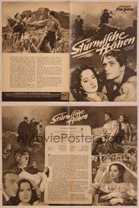 9h185 WUTHERING HEIGHTS German program '50 Laurence Olivier is torn with desire for Merle Oberon!