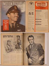9h037 MOTION PICTURE magazine February 1944, great close up of Capt. Clark Gable in uniform!