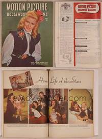 9h038 MOTION PICTURE magazine March 1944, portrait of Ginger Rogers with hands in pockets!