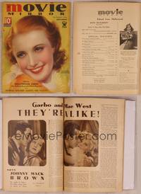 9h009 MOVIE MIRROR magazine September 1934, wonderful art of Barbara Stanwyck by Alice Mozert!