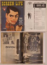 9h016 SCREEN LIFE magazine May 1941, wonderful art of Cary Grant with pipe by McGowan Miller!
