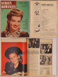 9h055 SCREEN ROMANCES magazine August 1946, Betty Grable starring in The Shocking Miss Pilgrim!